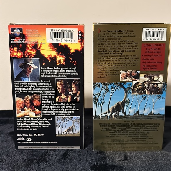Jurassic Park & Jurassic Park Collector’s Edition VHS Bundle - Picture 9 of 11